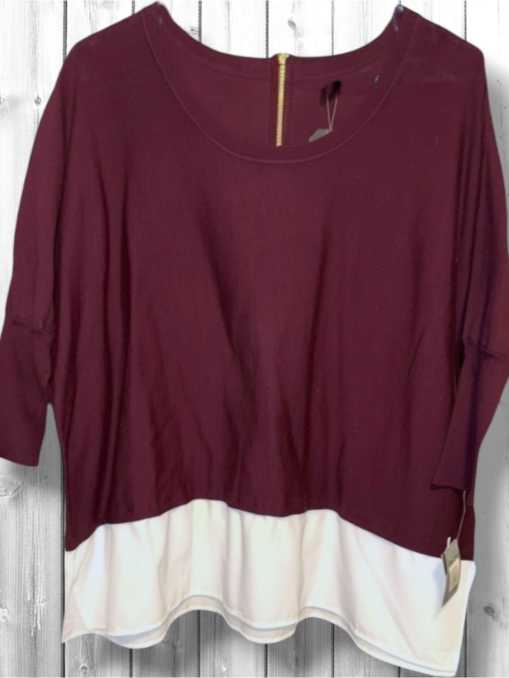 🌼STYLE & CO. VINTAGE SOUL DRIED PLUM HALF ZIP BACK SWEATER